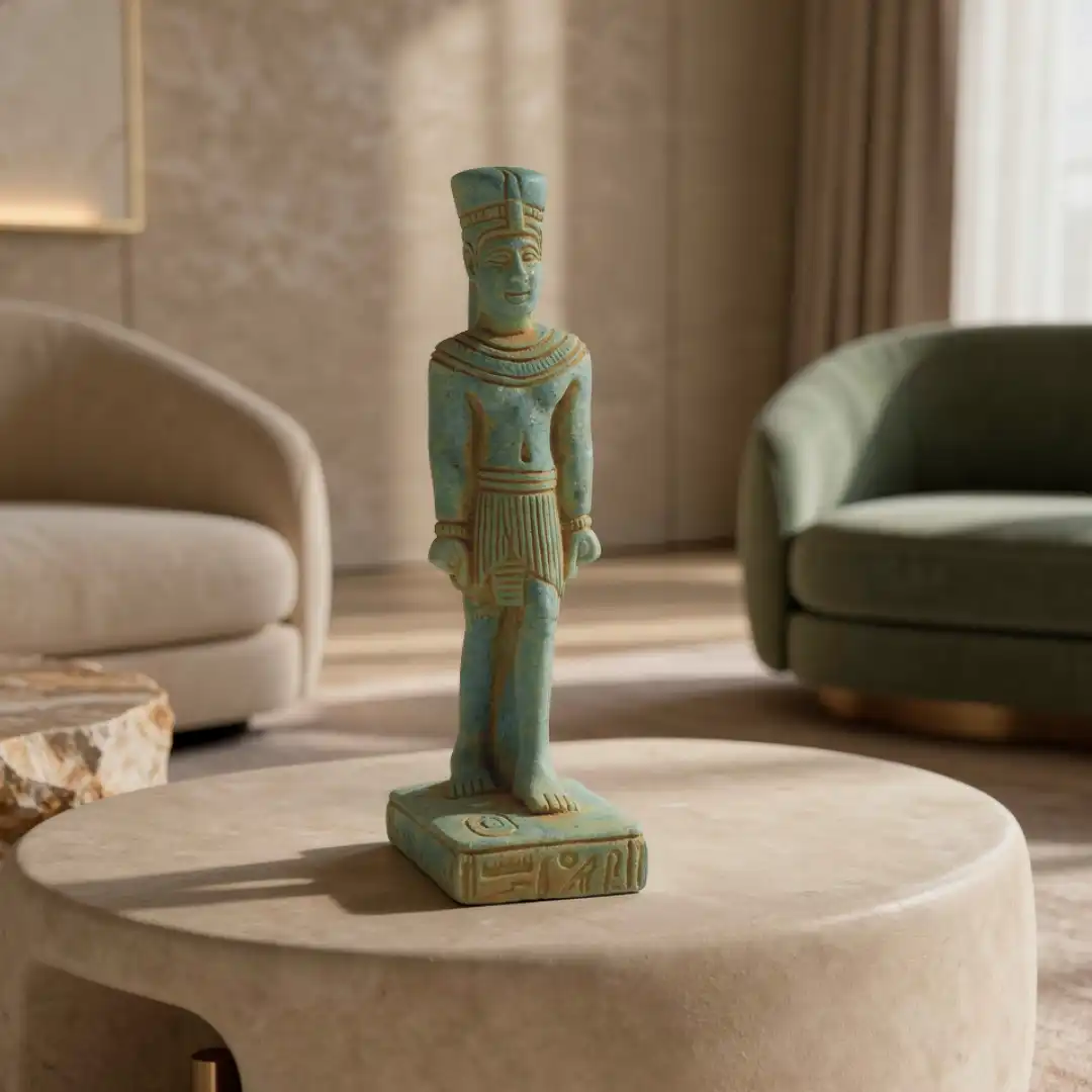 King Ramses Egyptian Stone Sculpture | Luxury Stone Décor - Image 2