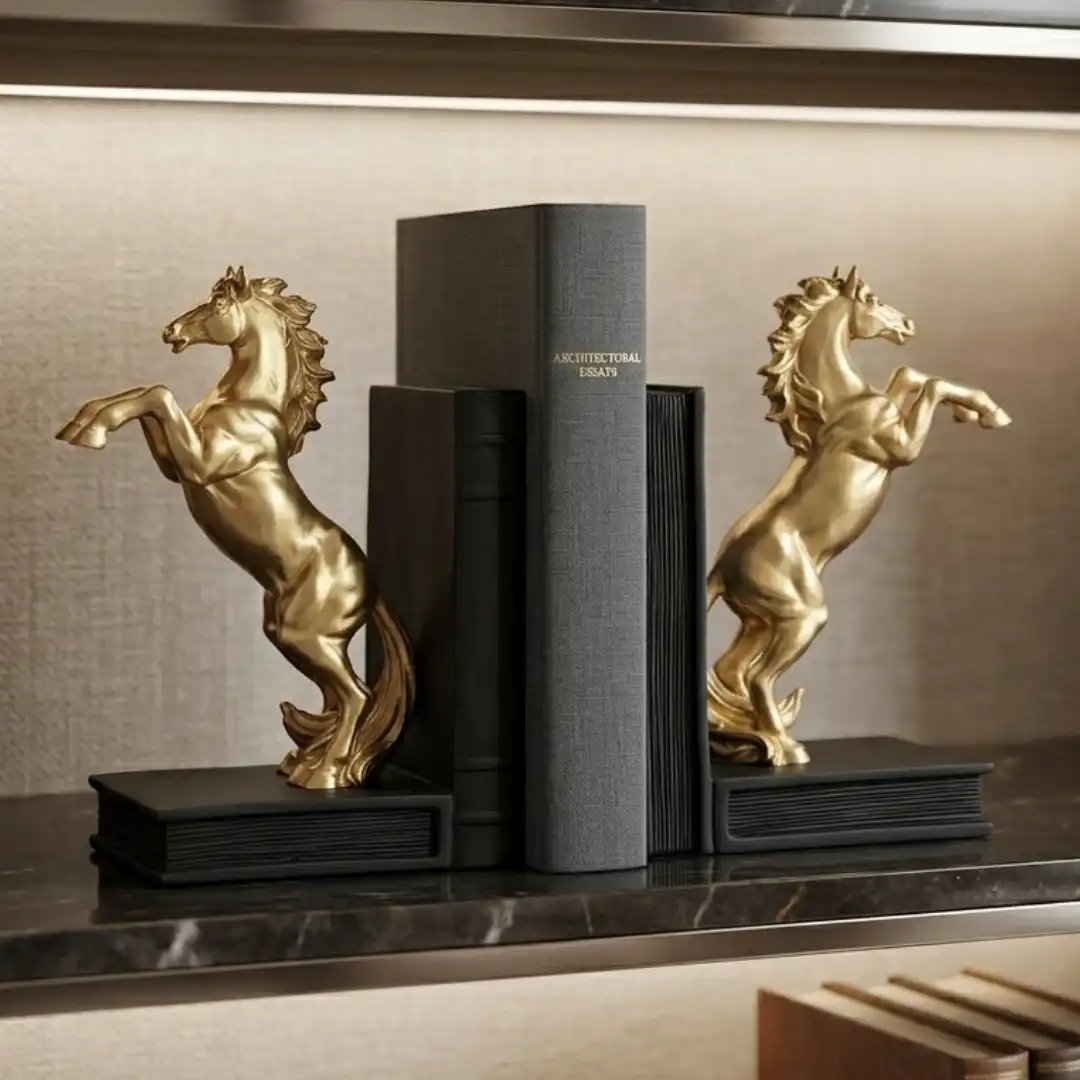 Noble Steed Bookends | Horse Sculpture Bookends - Image 2