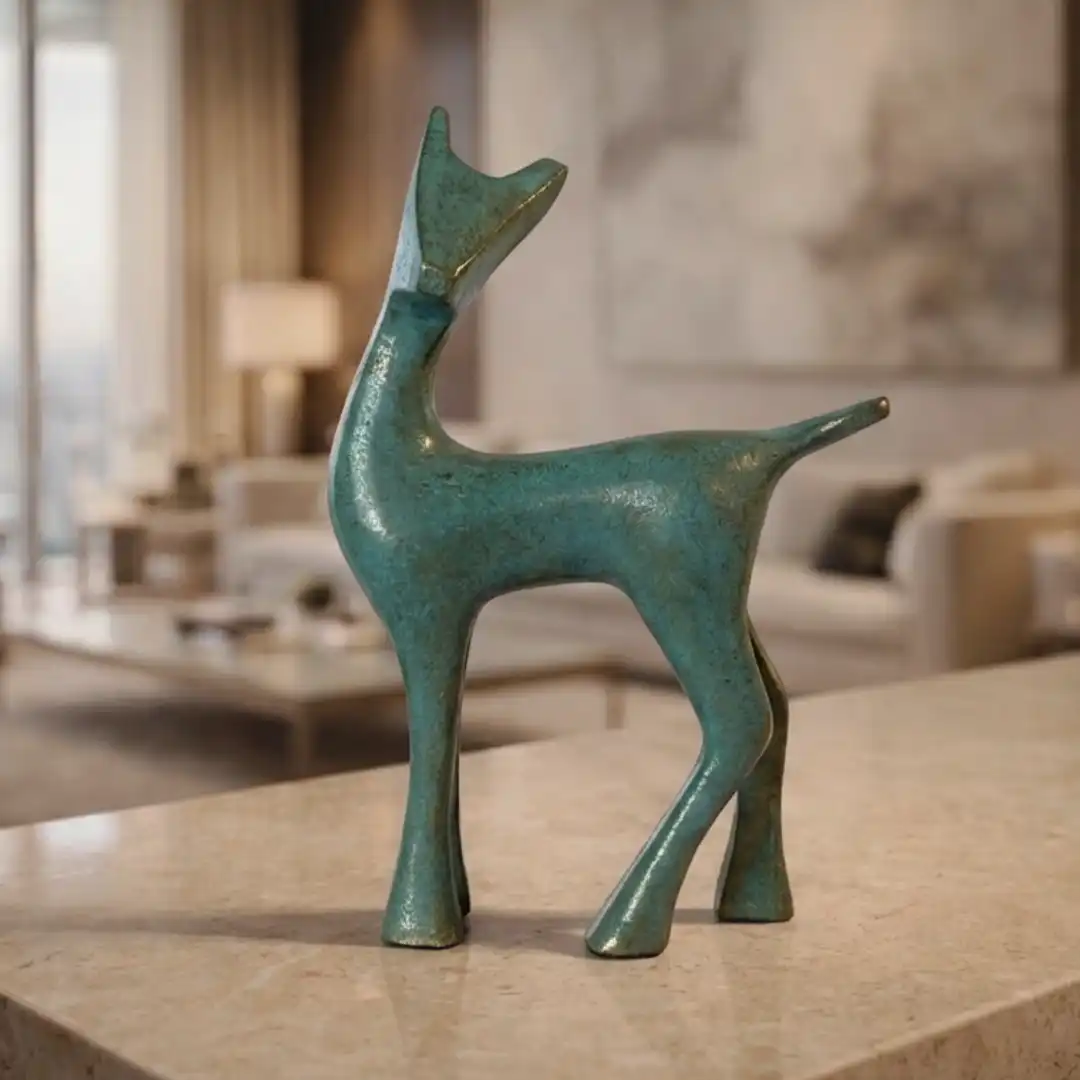 Nordic Style Deer Statue | Minimalist Animal Sculpture - Image 3