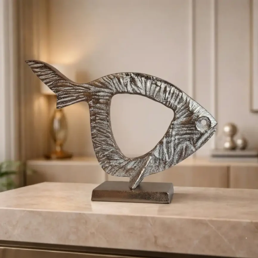 Aurelia Fish Art Statue | Modern Abstract Sculpture