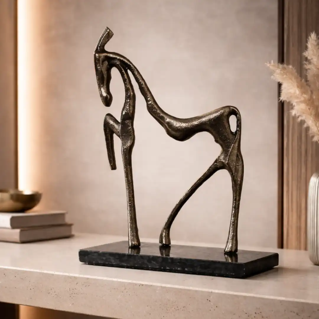 Majestic Stallion Art Statue | Abstract Horse Sculpture - Image 2
