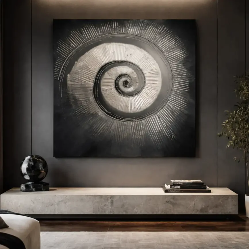 Astryx Wall Frame | Abstract Gold Canvas Wall Art