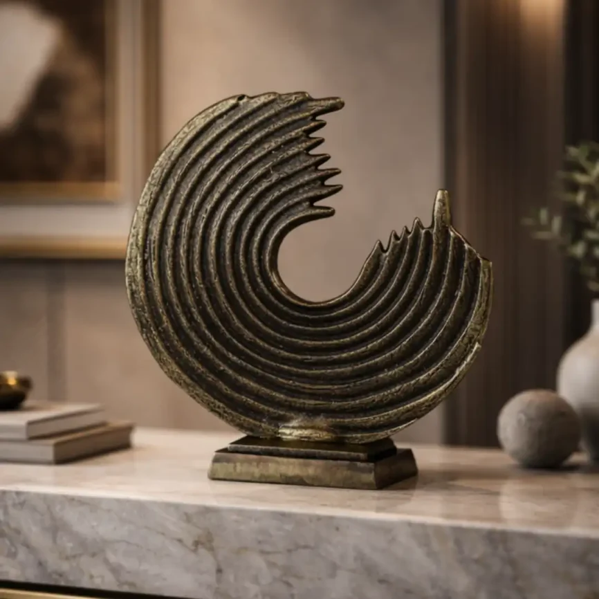 Aurelia Wave Art | Abstract Circular Sculpture