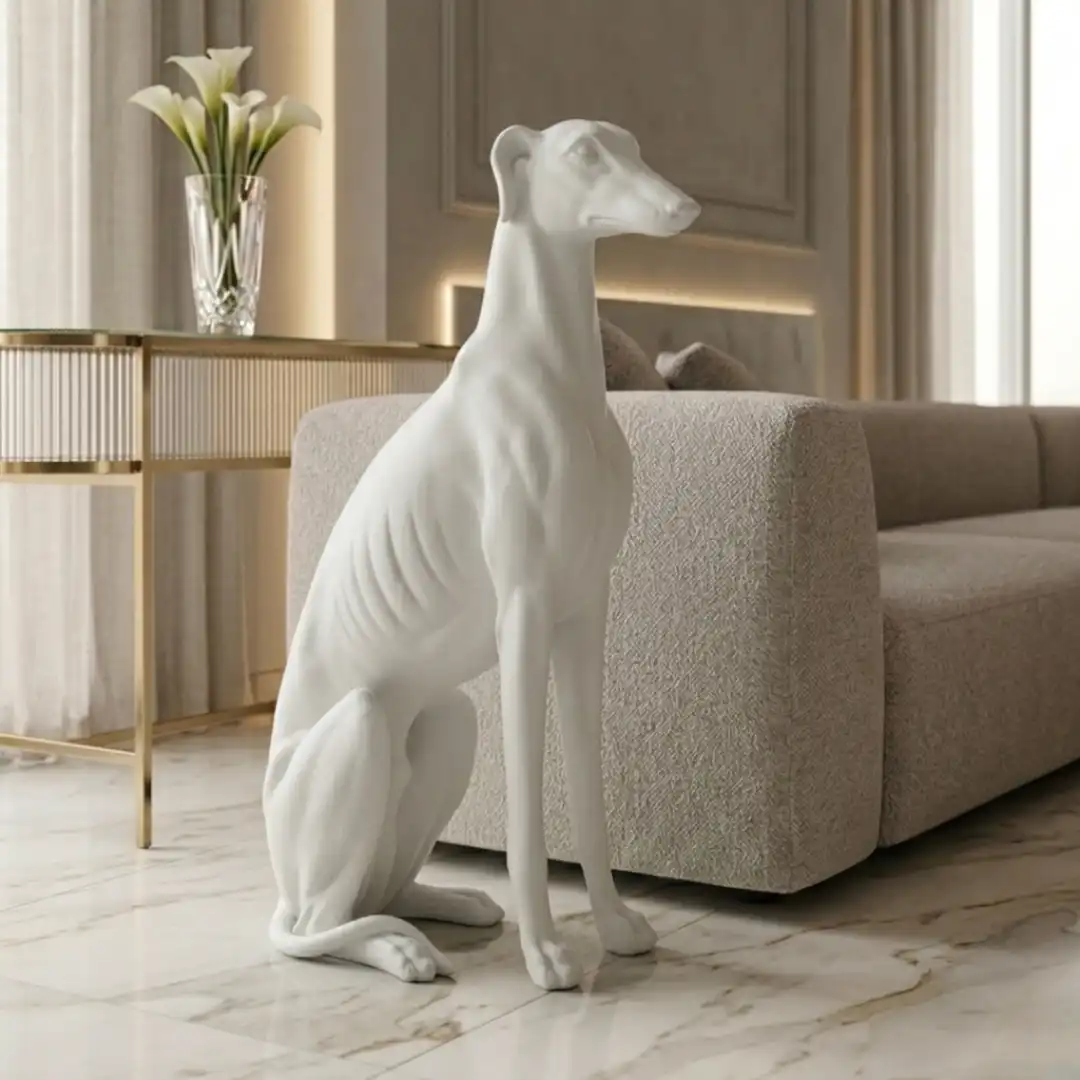 Loyal Sentinel | Elegant Greyhound Floor Sculpture - Image 2