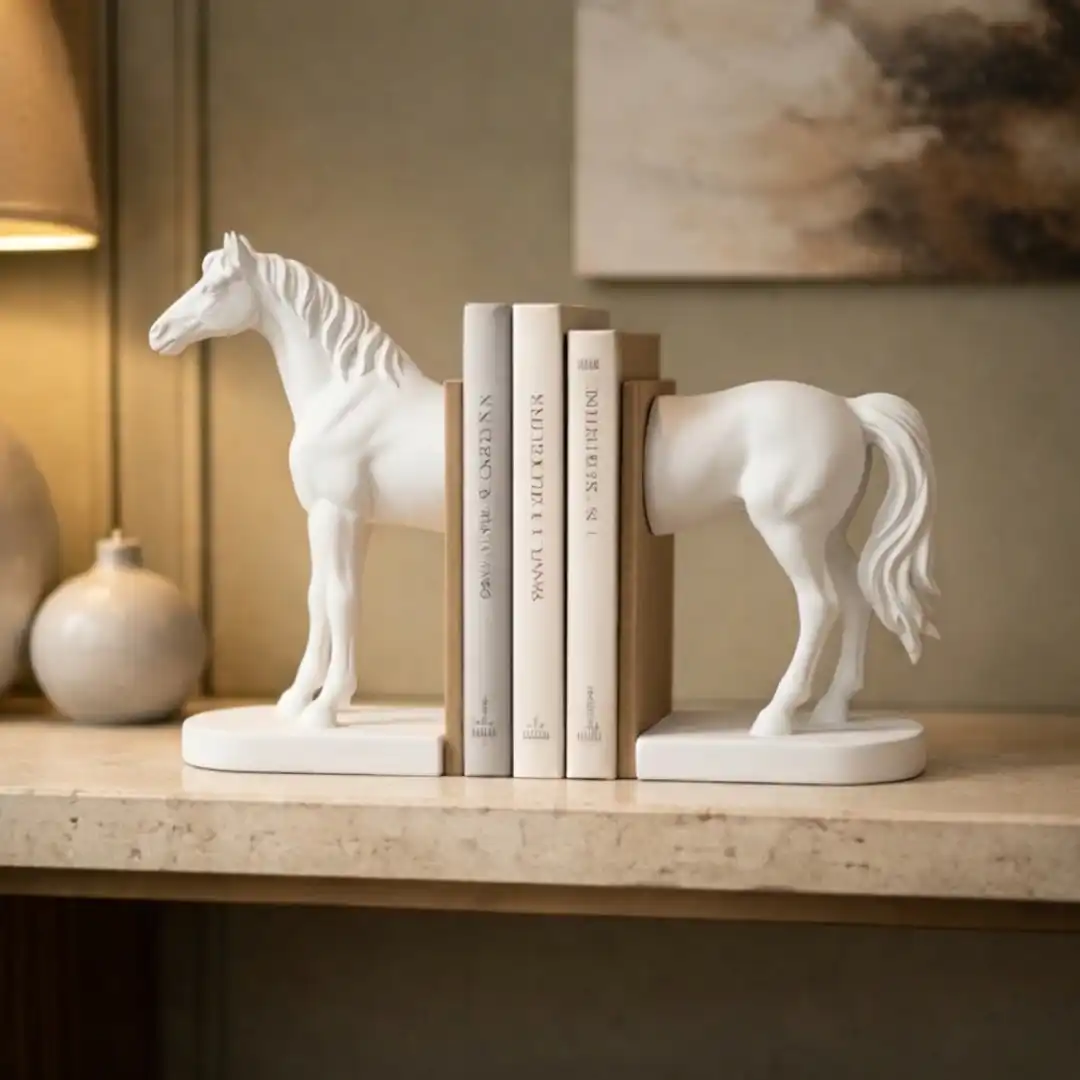 Stallion Bookends | Elegant Horse Book Support Set - Image 2