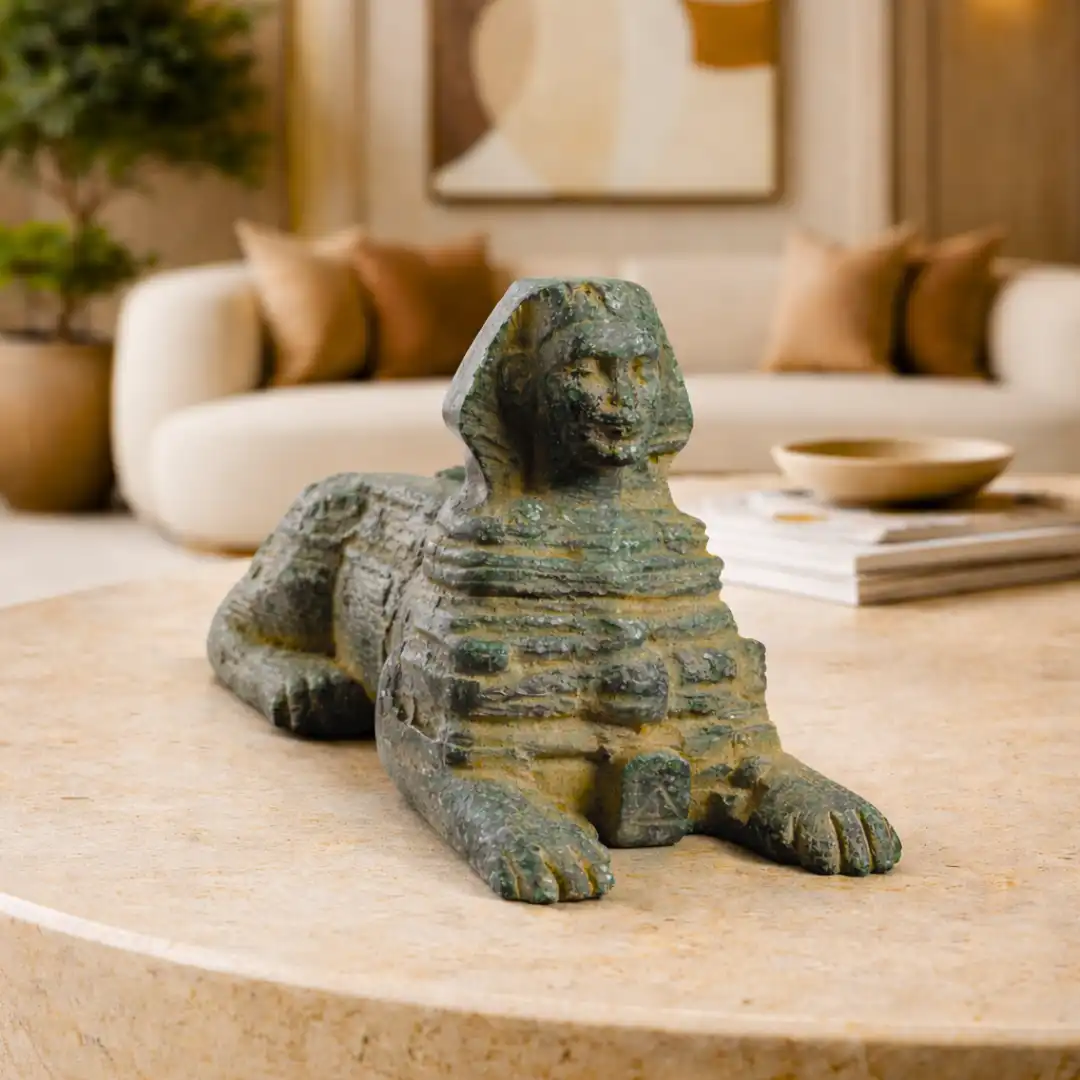 Sphinx Grand Guardian Sculpture (Large) | Luxury Egyptian Stone Décor - Image 2