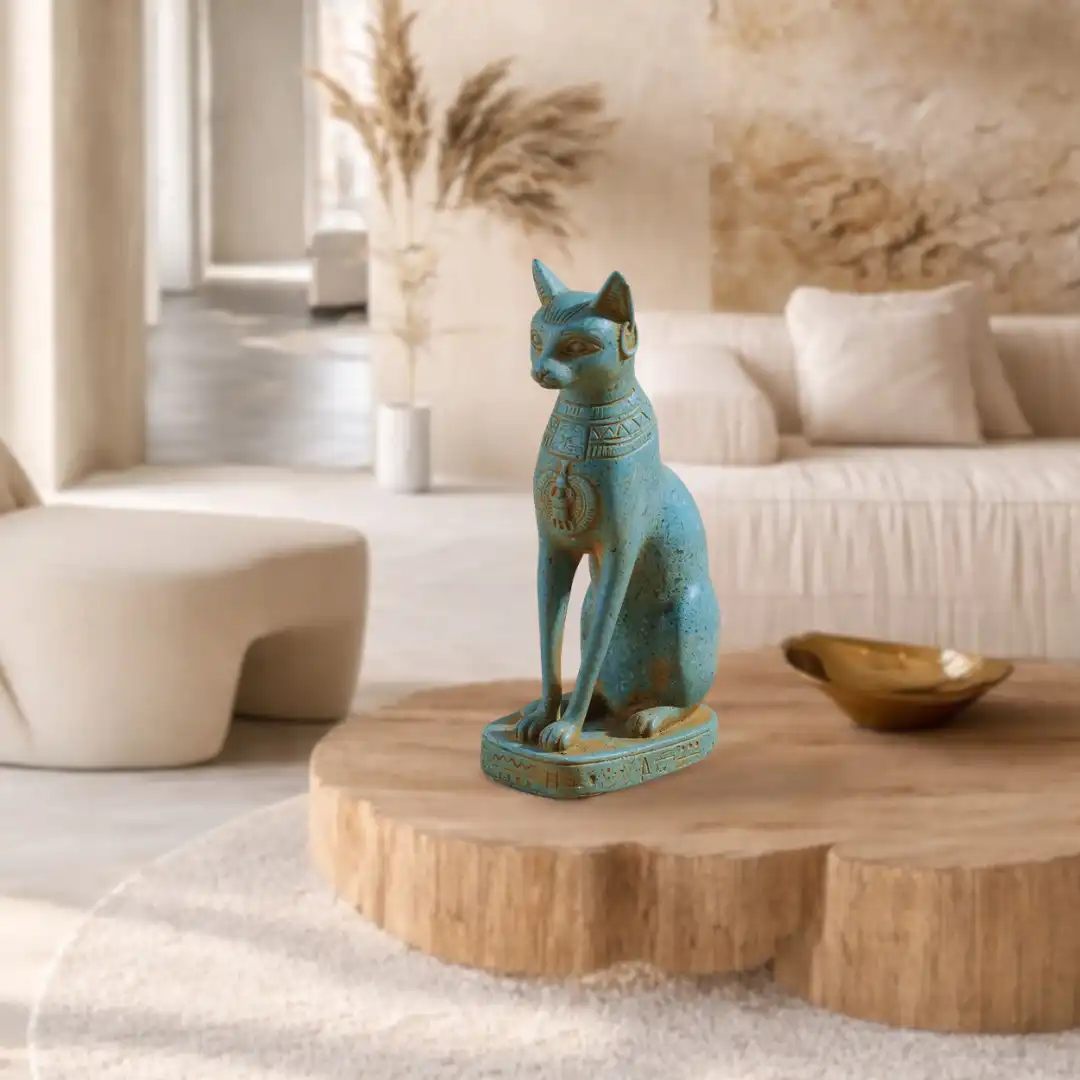 Bastet Egyptian Goddess Sculpture | Luxury Stone Décor - Image 2