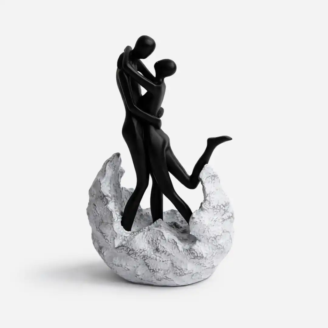 Modern Couple Sculpture | Artistic Table Decor - Image 2