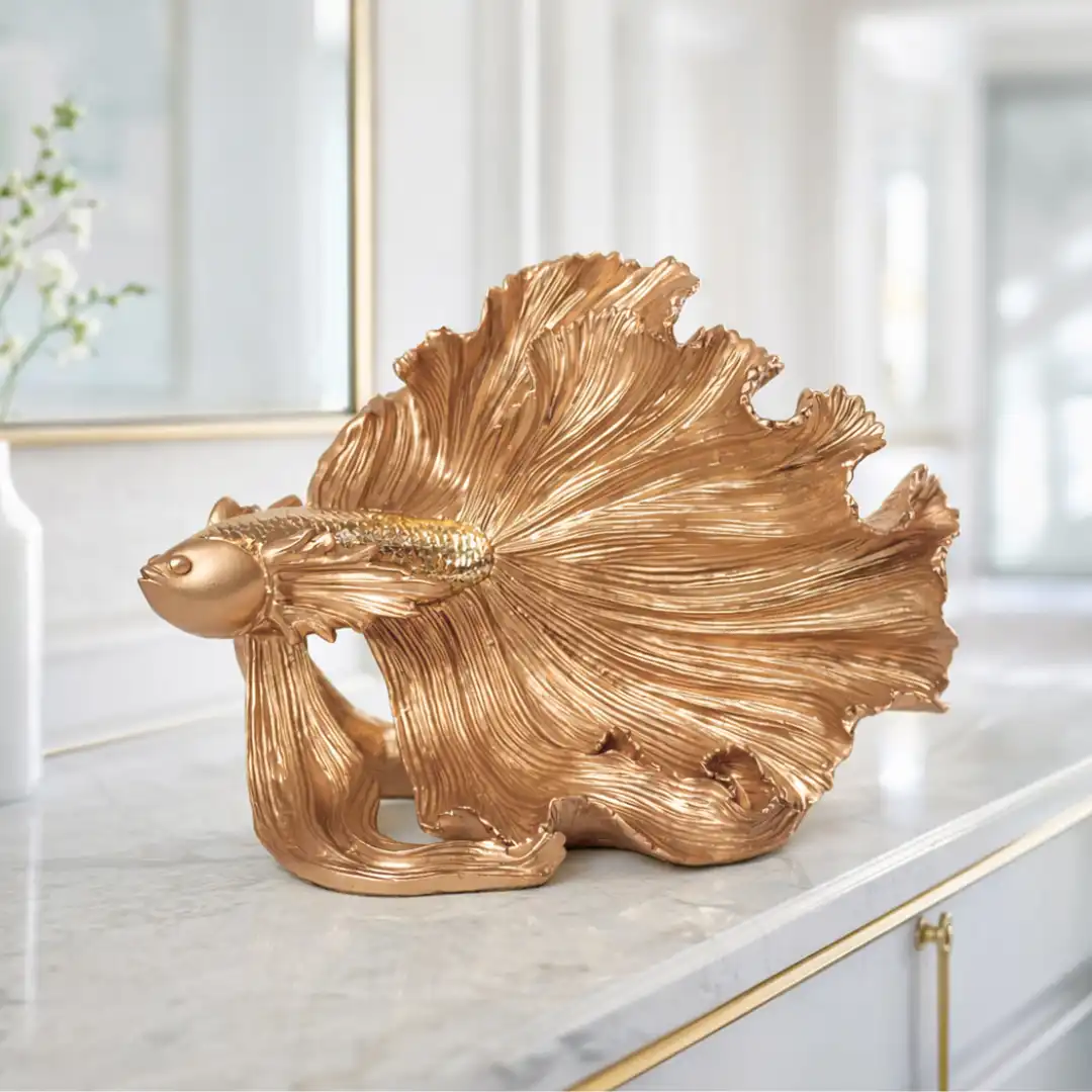 Aqua Majesty Sculpture | Luxury Fish Figurine - Image 2