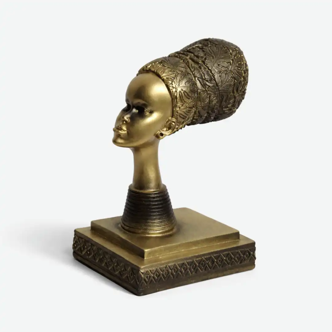 Africa Lady Book Guardian | Artistic Bookend Sculpture - Image 3