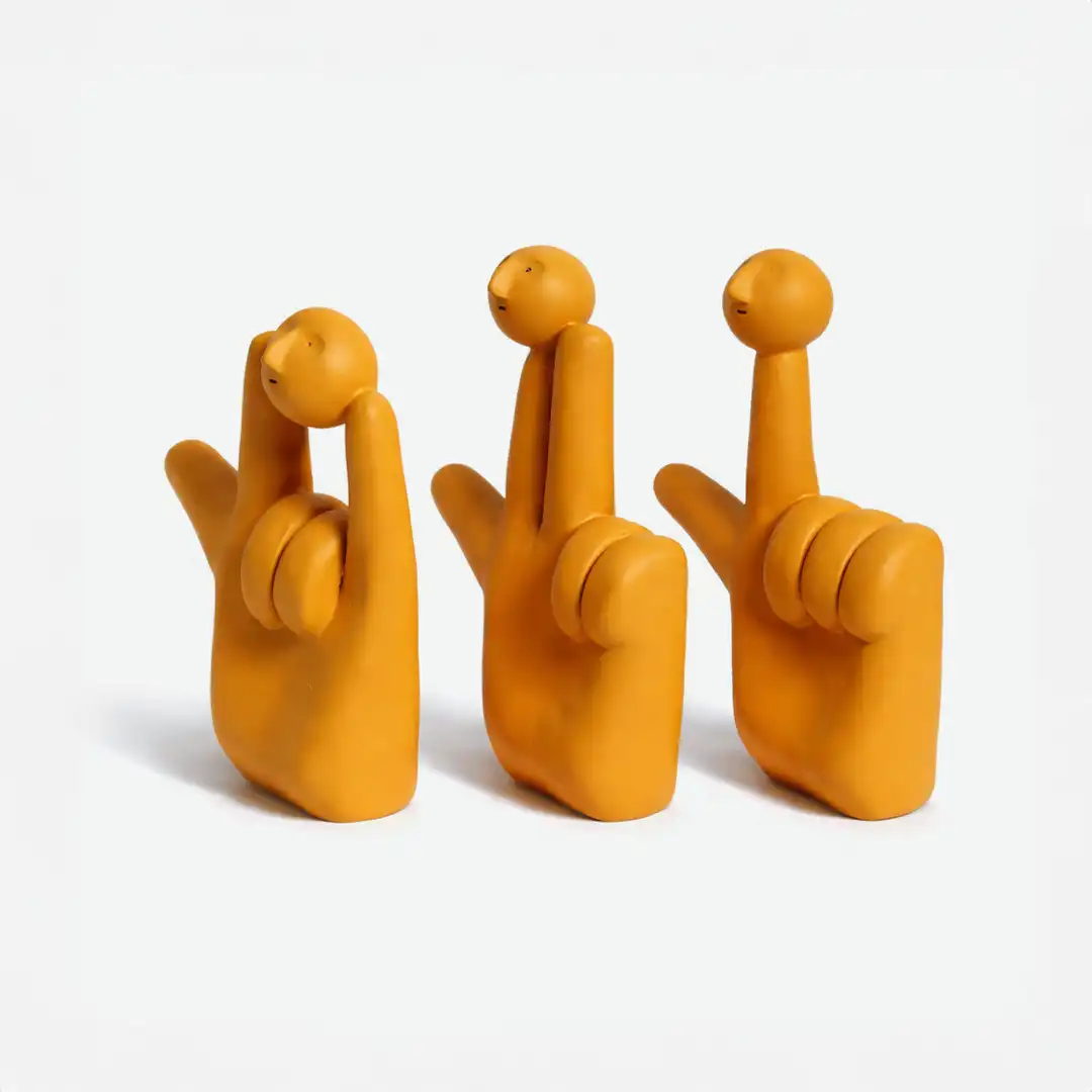 Joyful Hands Sculpture | Modern Table Decor - Image 2