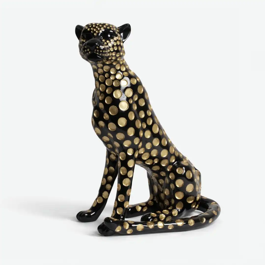 Noble Predator Sculpture | Luxury Leopard Floor Decor - Image 4