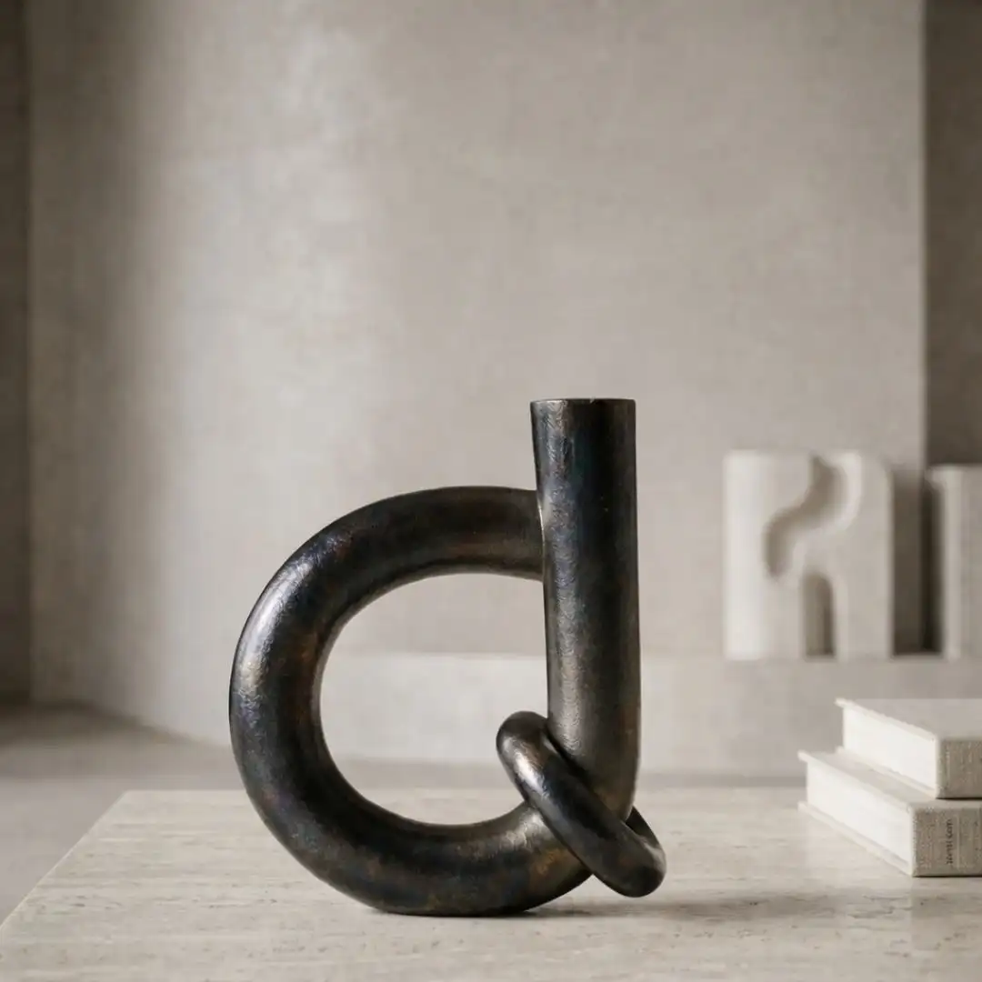 Orbit Ring Vase | Modern Artistic Vase - Image 2