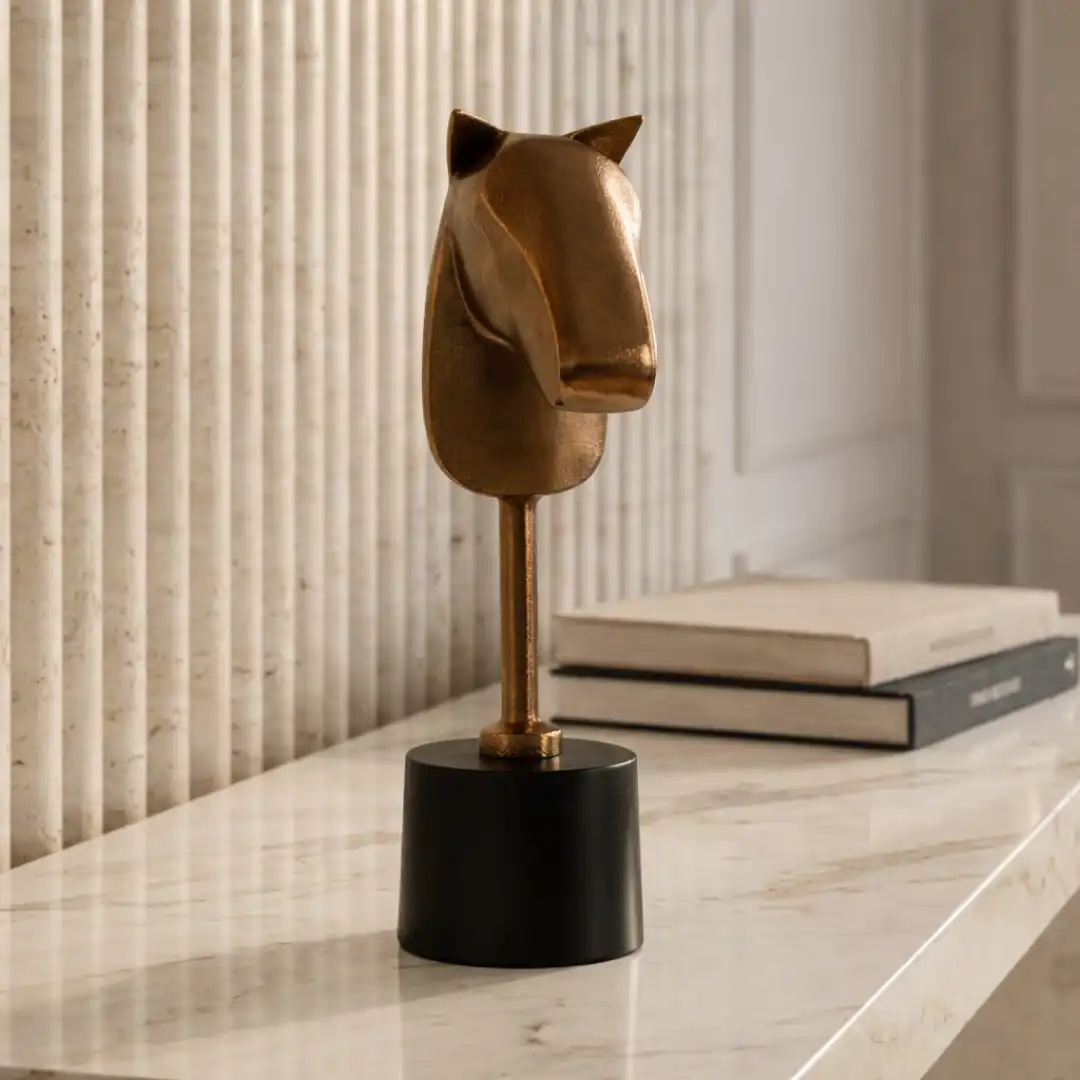 Harmony Art Piece | Minimalist Horse Head Sculpture - Image 2