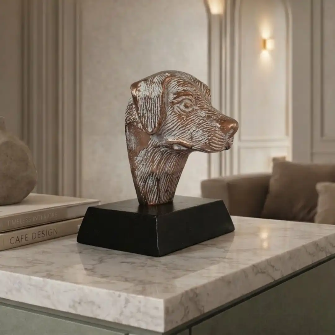 Imperial Dog Art Bust | Luxury Dog Sculpture - Image 2