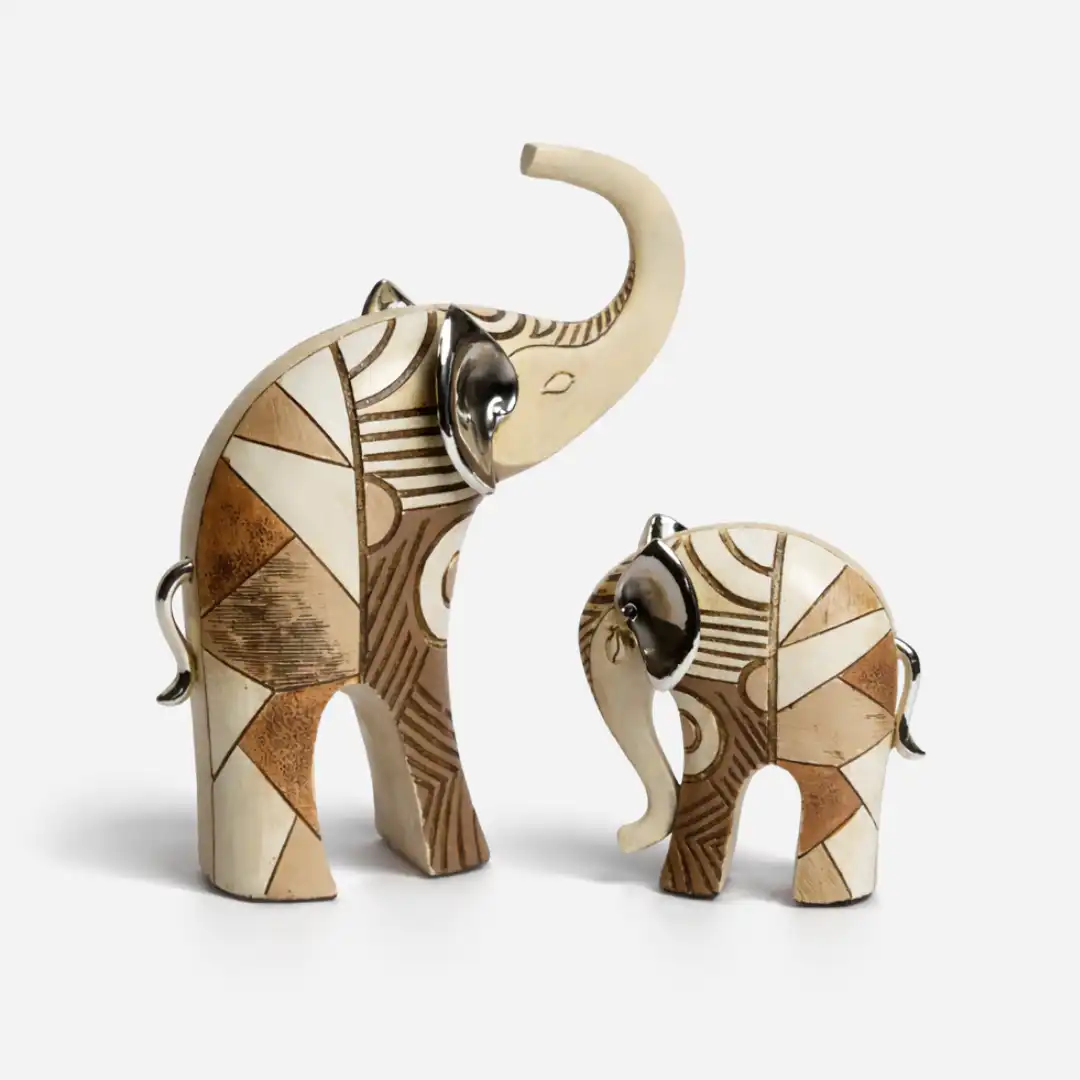 Lucky Trunk | Elephant Duo Table Accent - Image 2