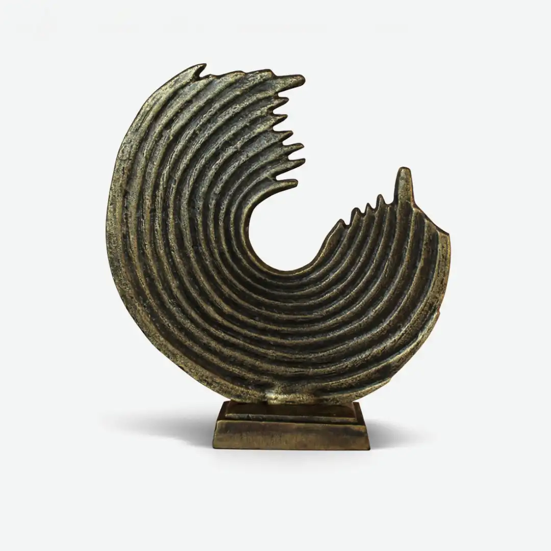 Aurelia Wave Art | Abstract Circular Sculpture - Image 3