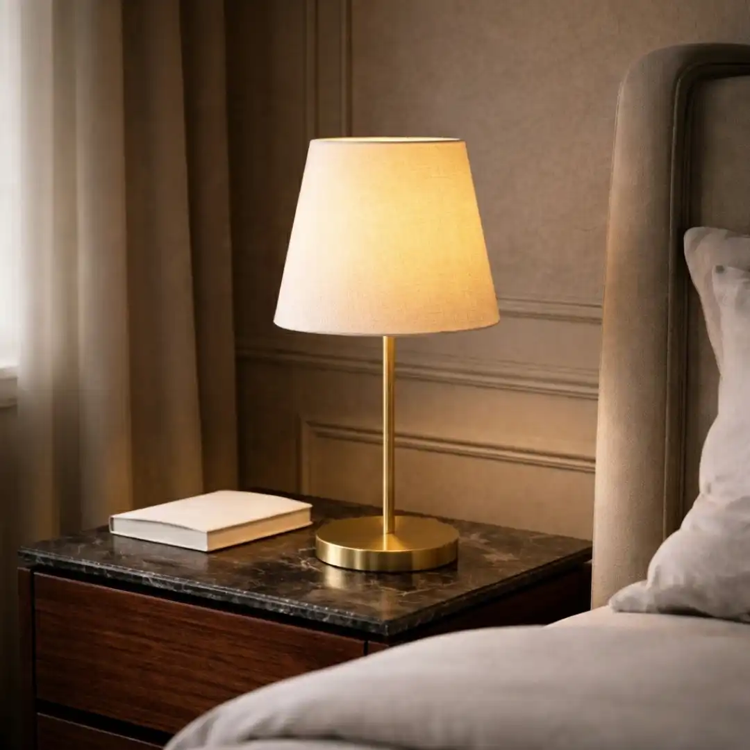 Fabric Shade Accent Lamp | Minimal Table Lamp - Image 2