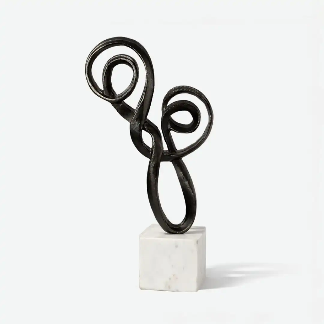 Eternal Flow Art Statue | Abstract Metal Sculpture - Image 2