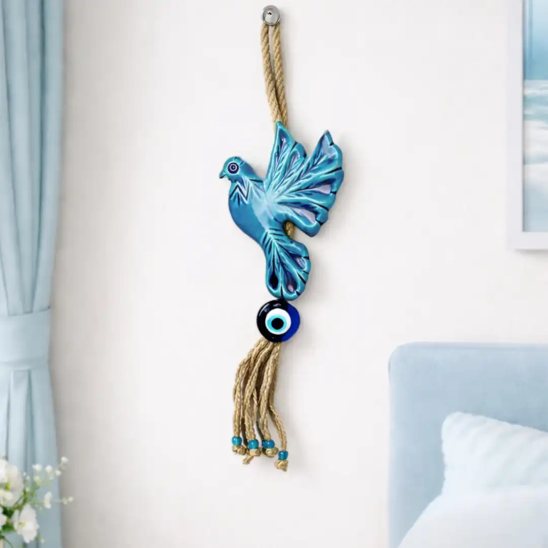 Blue Eye Peace Bird Wall Art - Image 2