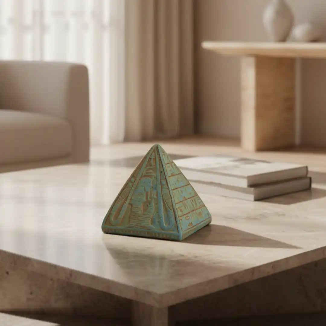 Pyramid of Giza Sculpture | Luxury Egyptian Stone Décor - Image 2