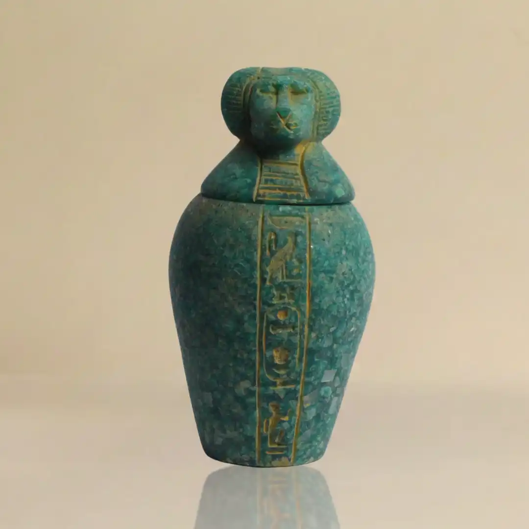 Canopic Sacred Jar Sculpture | Luxury Stone Décor - Image 3
