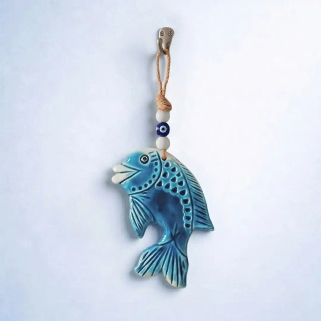 Blue Evil Eye Fish Wall Decor - Image 3