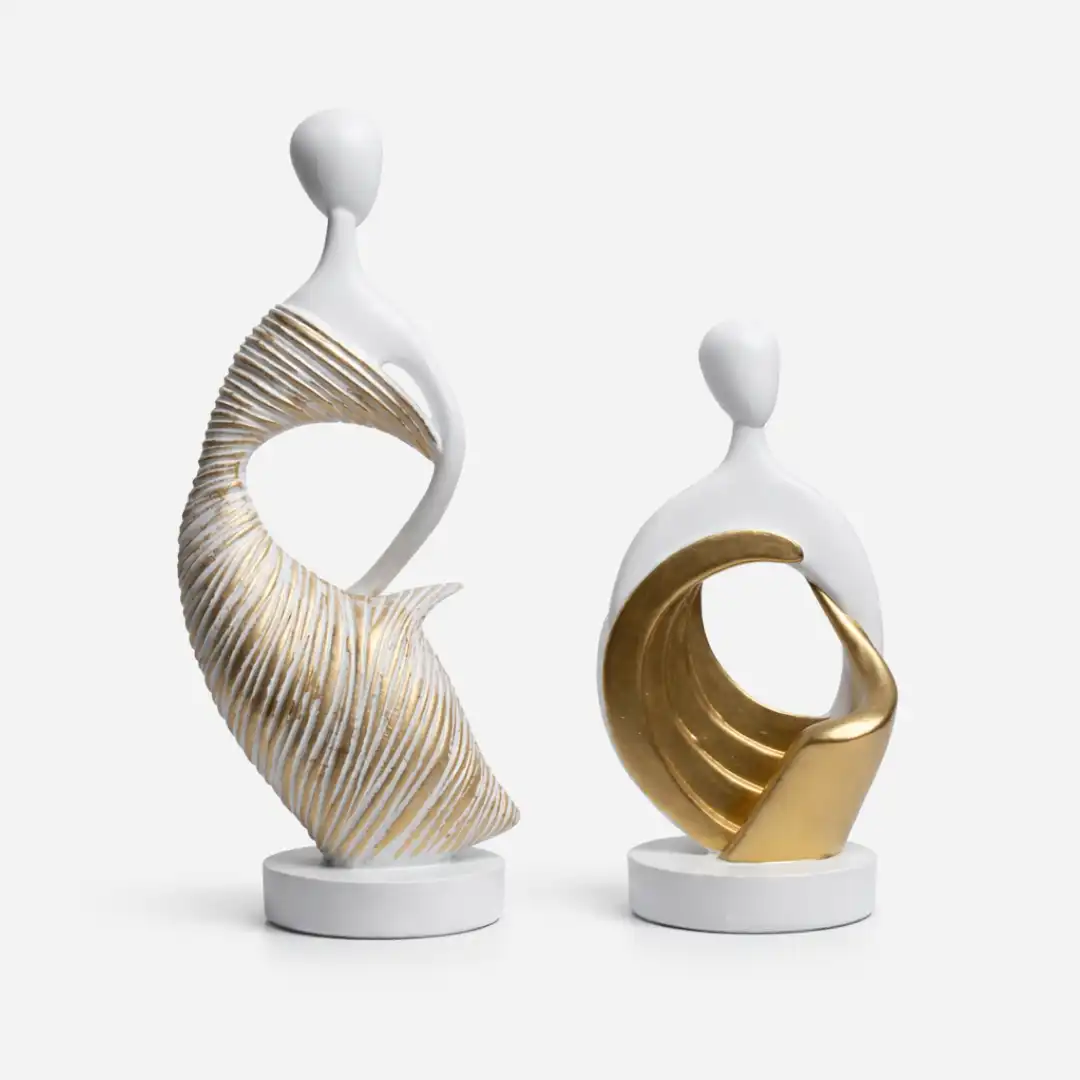 Tranquil Monk Figurine Set | Resin Table Top Sculptures - Image 6