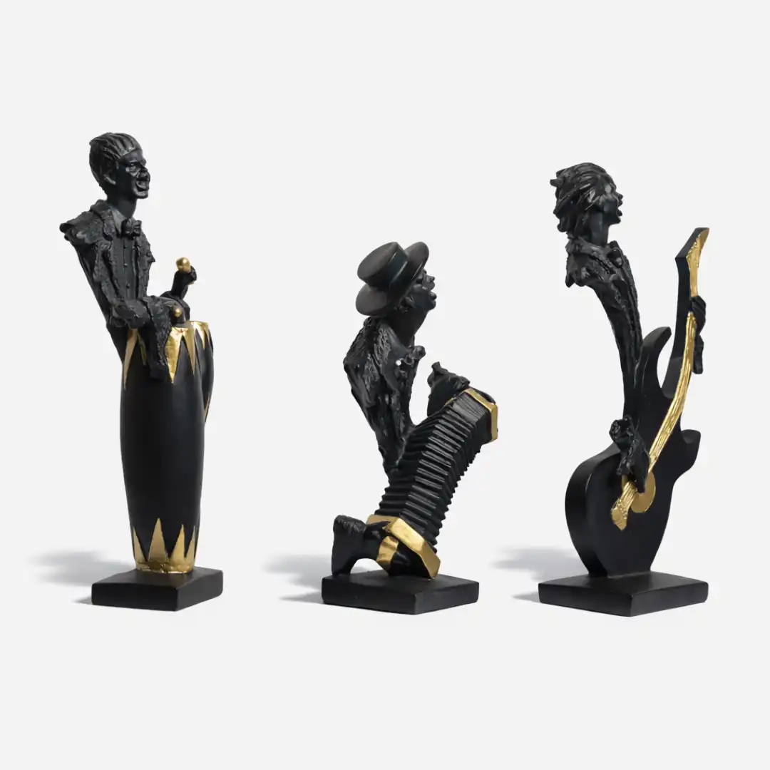 Golden Rhythm Trio | Musical Figurine Set - Image 2