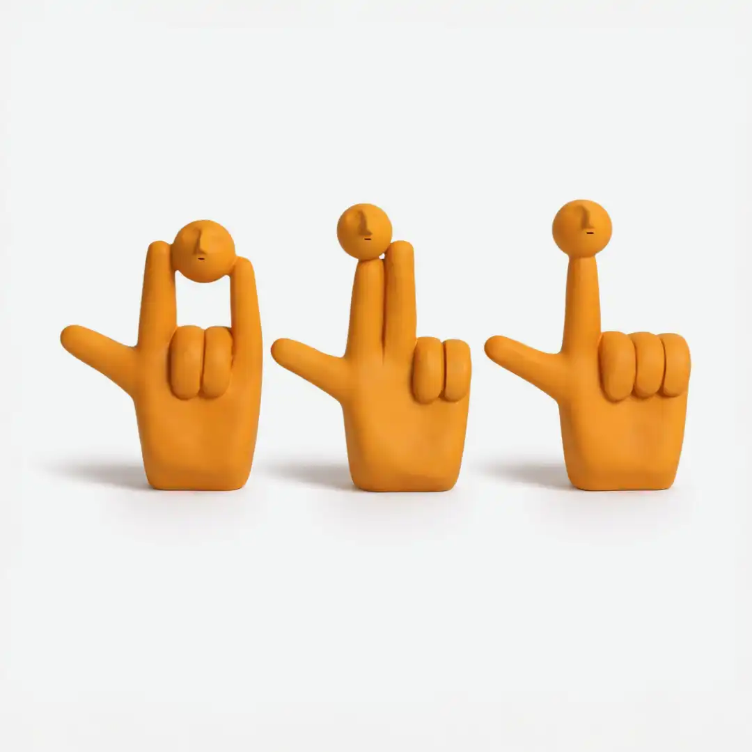 Joyful Hands Sculpture | Modern Table Decor - Image 3