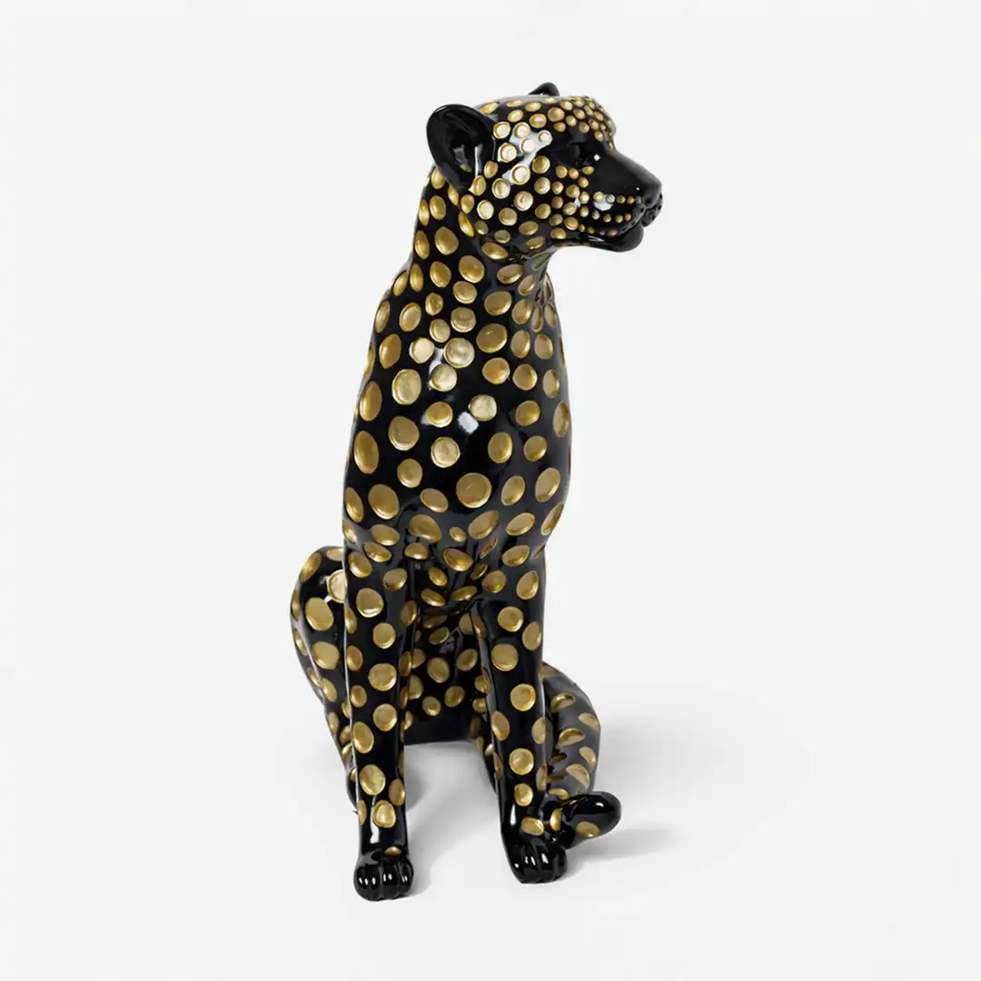 Noble Predator Sculpture | Luxury Leopard Floor Decor - Image 3