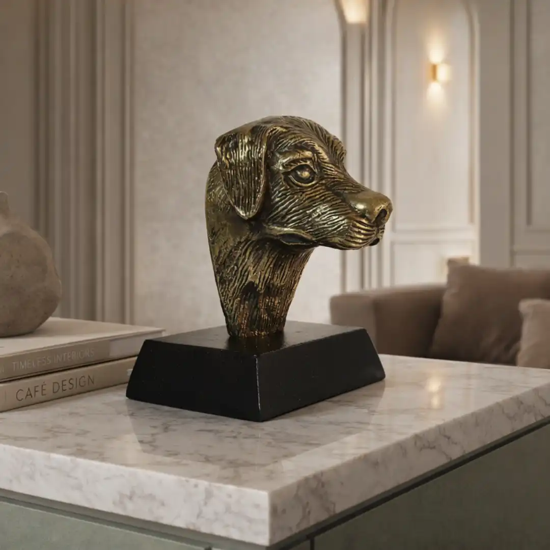Imperial Dog Art Bust | Luxury Dog Sculpture - Image 3
