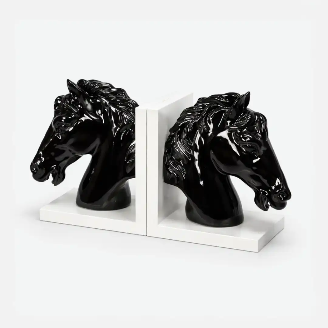 Gallant Stallion Bookends | Elegant Horse Book Support Set - Image 3