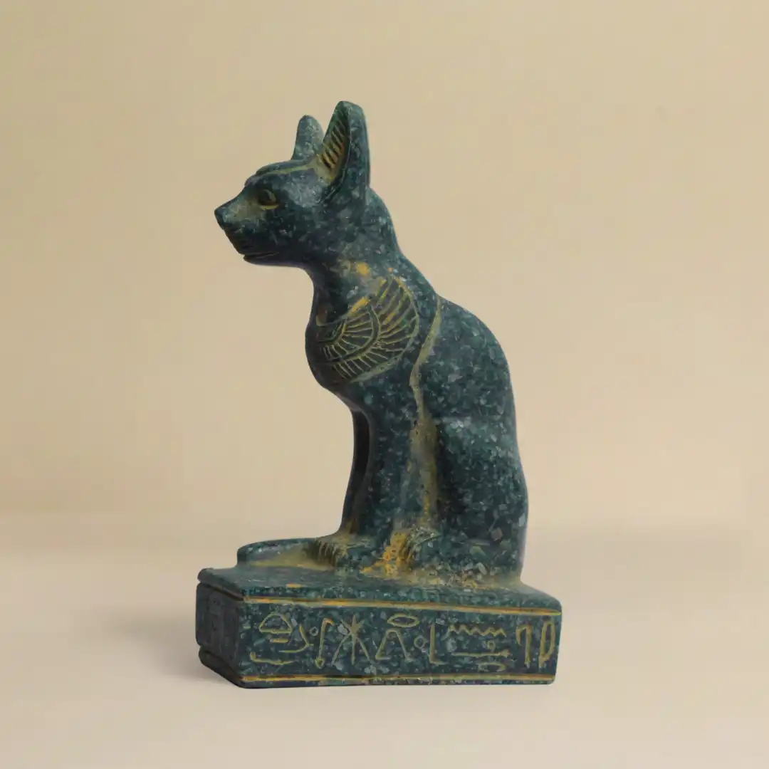 Bastet Egyptian Cat Sculpture | Luxury Stone Décor - Image 3