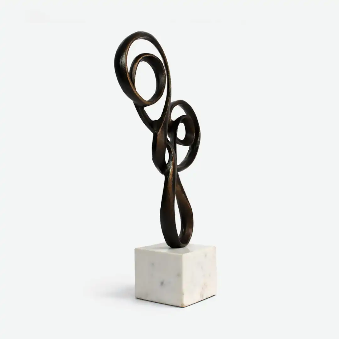 Eternal Flow Art Statue | Abstract Metal Sculpture - Image 3