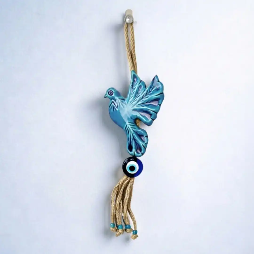 Blue Eye Peace Bird Wall Art - Image 3