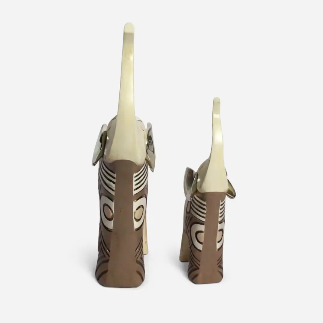 Fortune Elephants | Artistic Elephant Duo - Image 4