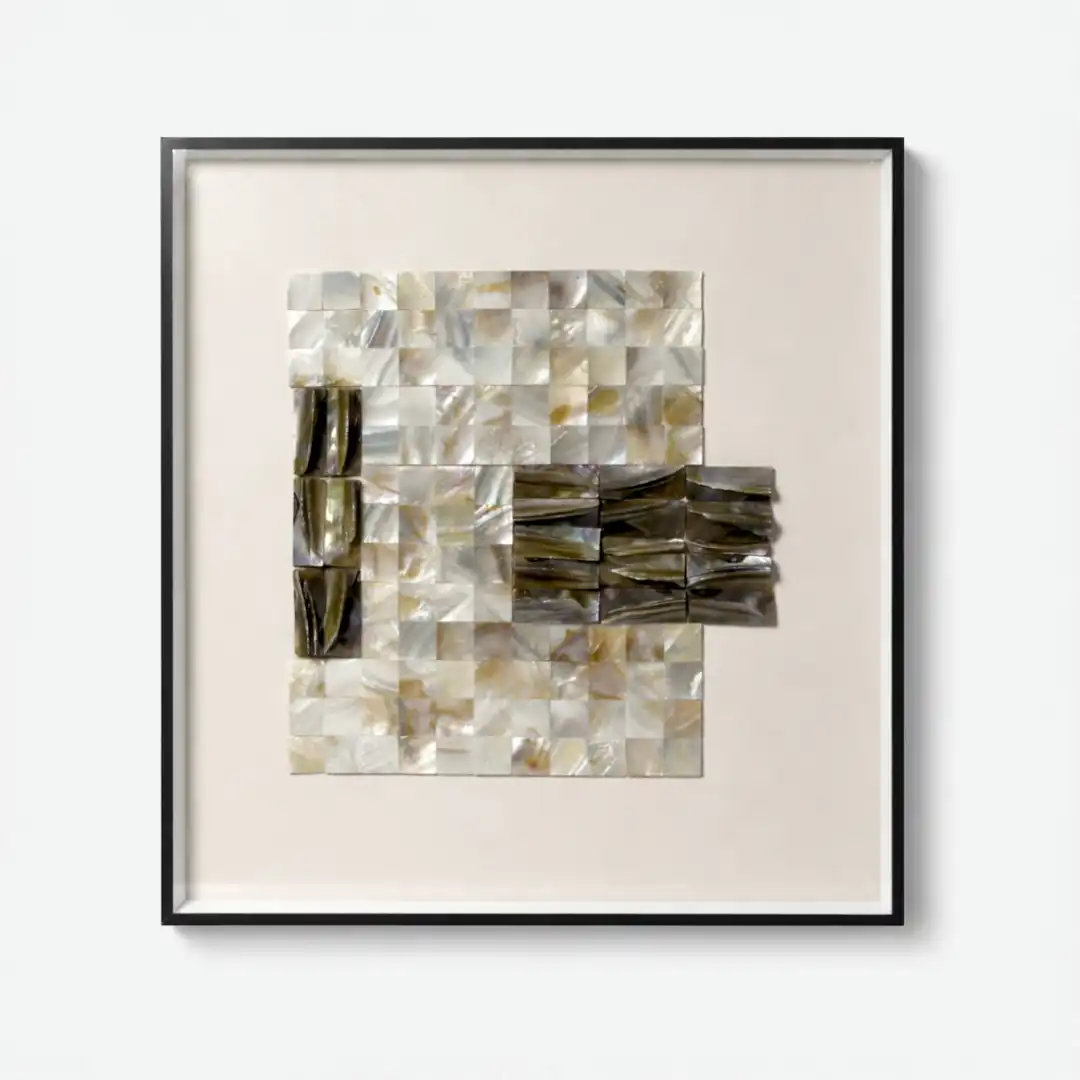 Sea Shells Frame (Set of 3) | Textured Coastal Wall Frame Set - Image 6
