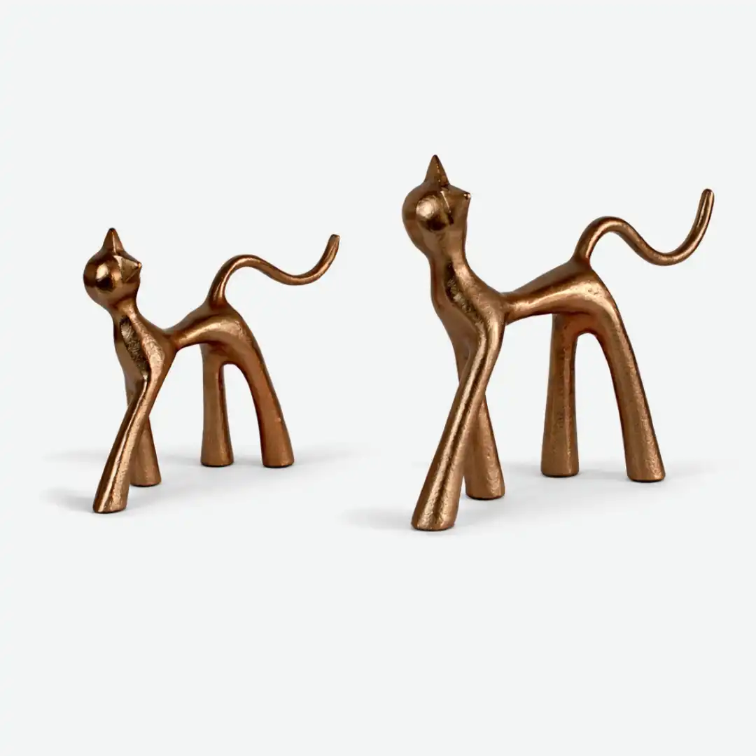 Rose Gold Azure Grace Cat Figurine - Image 4