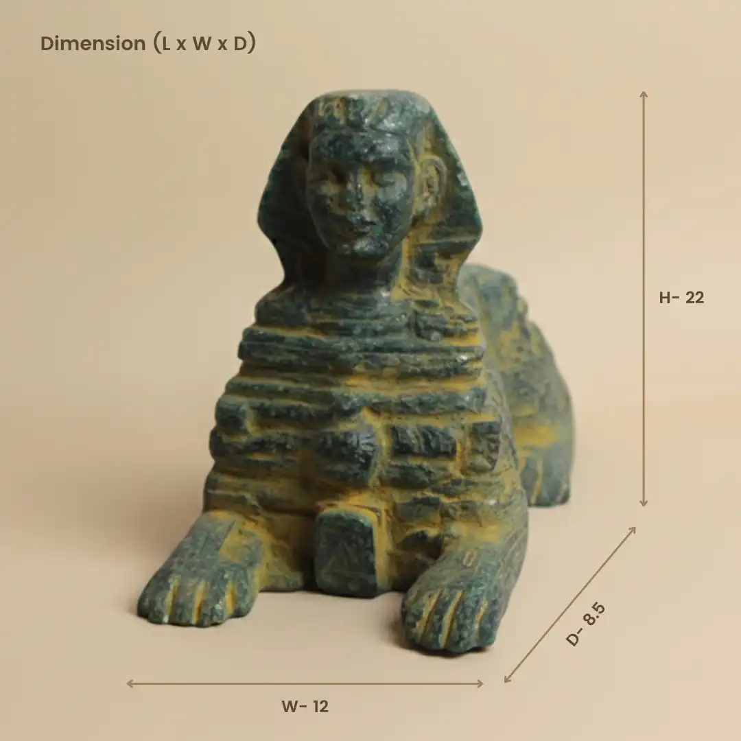 Sphinx Grand Guardian Sculpture (Large) | Luxury Egyptian Stone Décor - Image 4