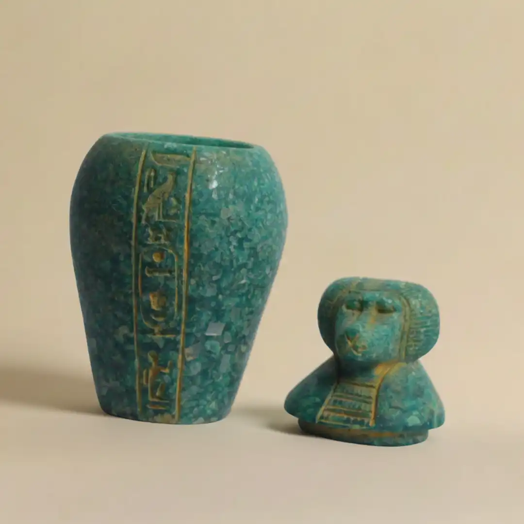 Canopic Sacred Jar Sculpture | Luxury Stone Décor - Image 4