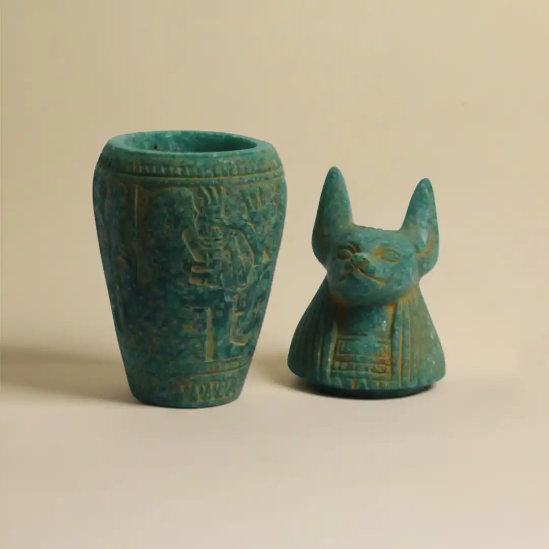 Anubis Canopic Jar Sculpture | Luxury Stone Décor - Image 4