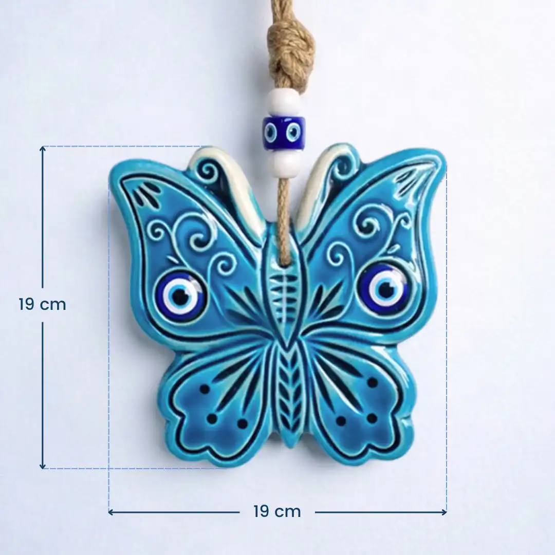 Blue Evil Eye Butterfly Wall Art - Image 4