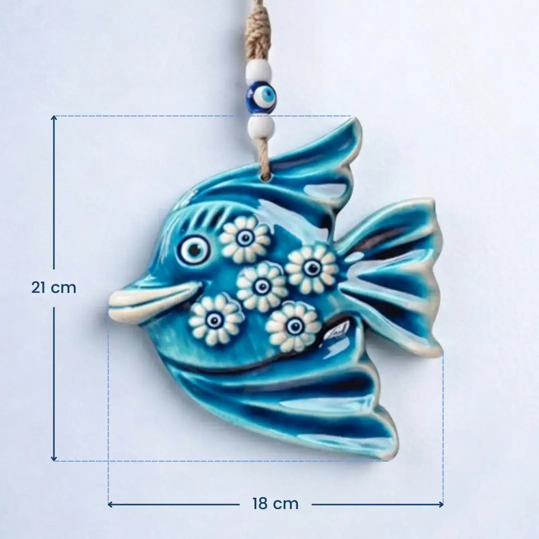 Floral Evil Eye Fish Wall Art - Image 4