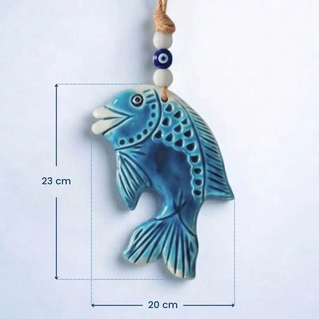 Blue Evil Eye Fish Wall Decor - Image 4