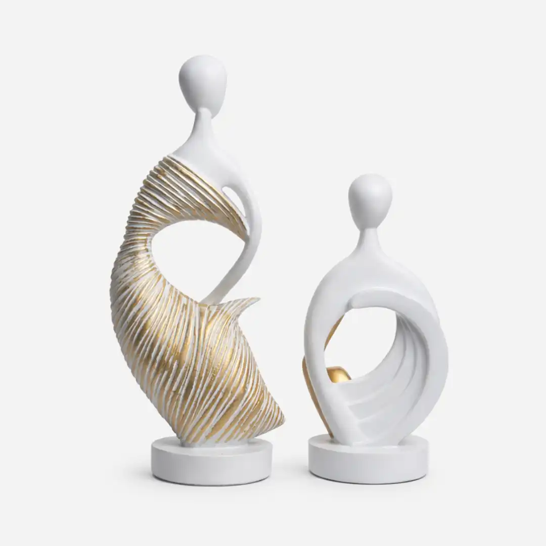 Tranquil Monk Figurine Set | Resin Table Top Sculptures - Image 5