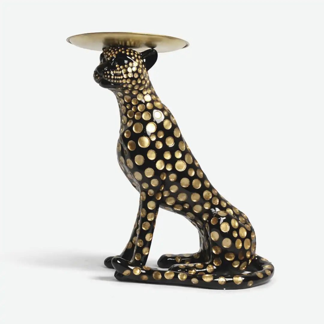Noble Predator Sculpture | Luxury Leopard Floor Decor - Image 2