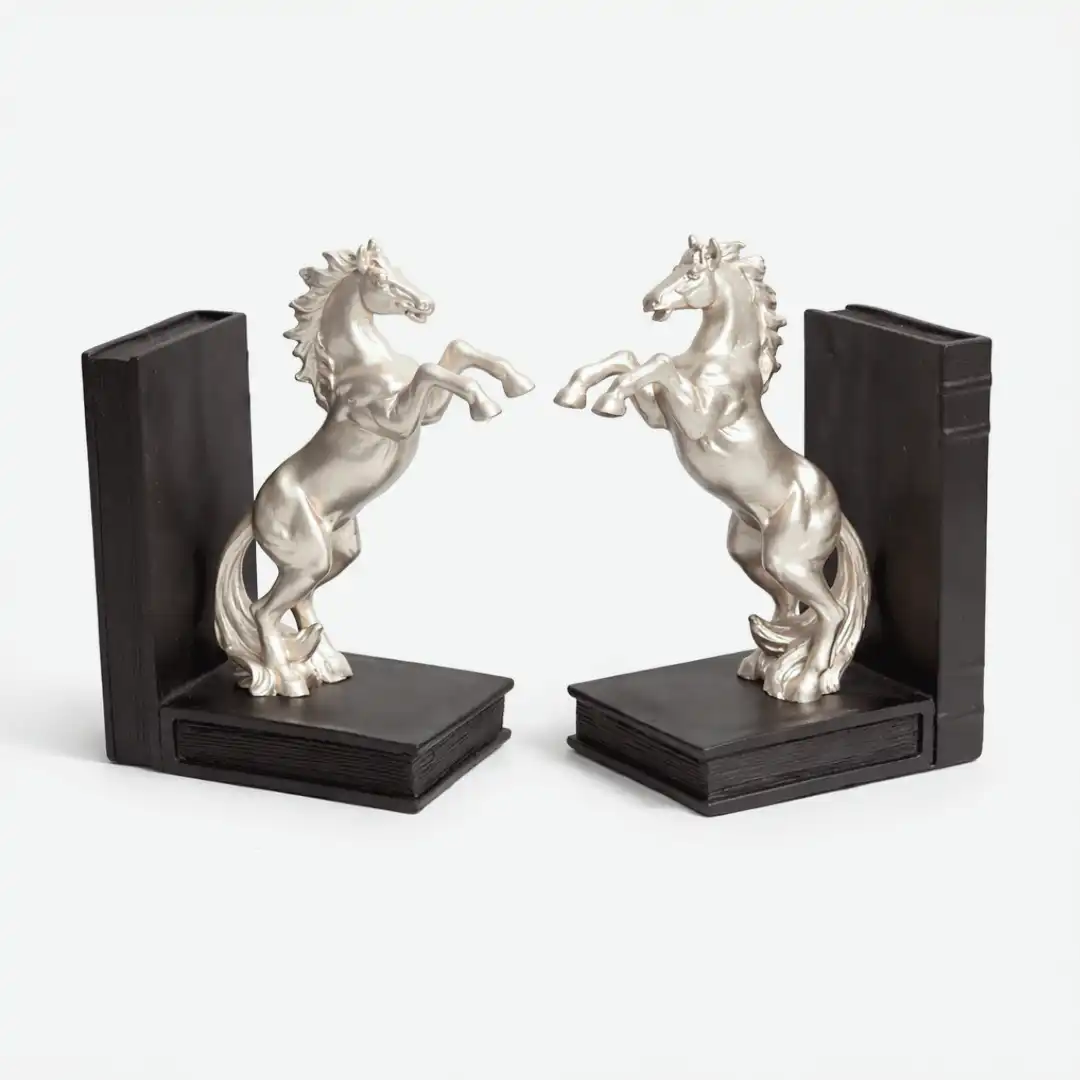 Noble Steed Bookends | Horse Sculpture Bookends - Image 6