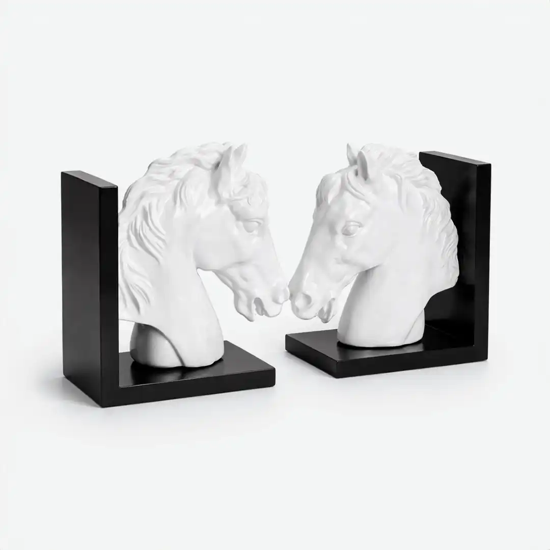 Gallant Stallion Bookends | Elegant Horse Book Support Set - Image 4