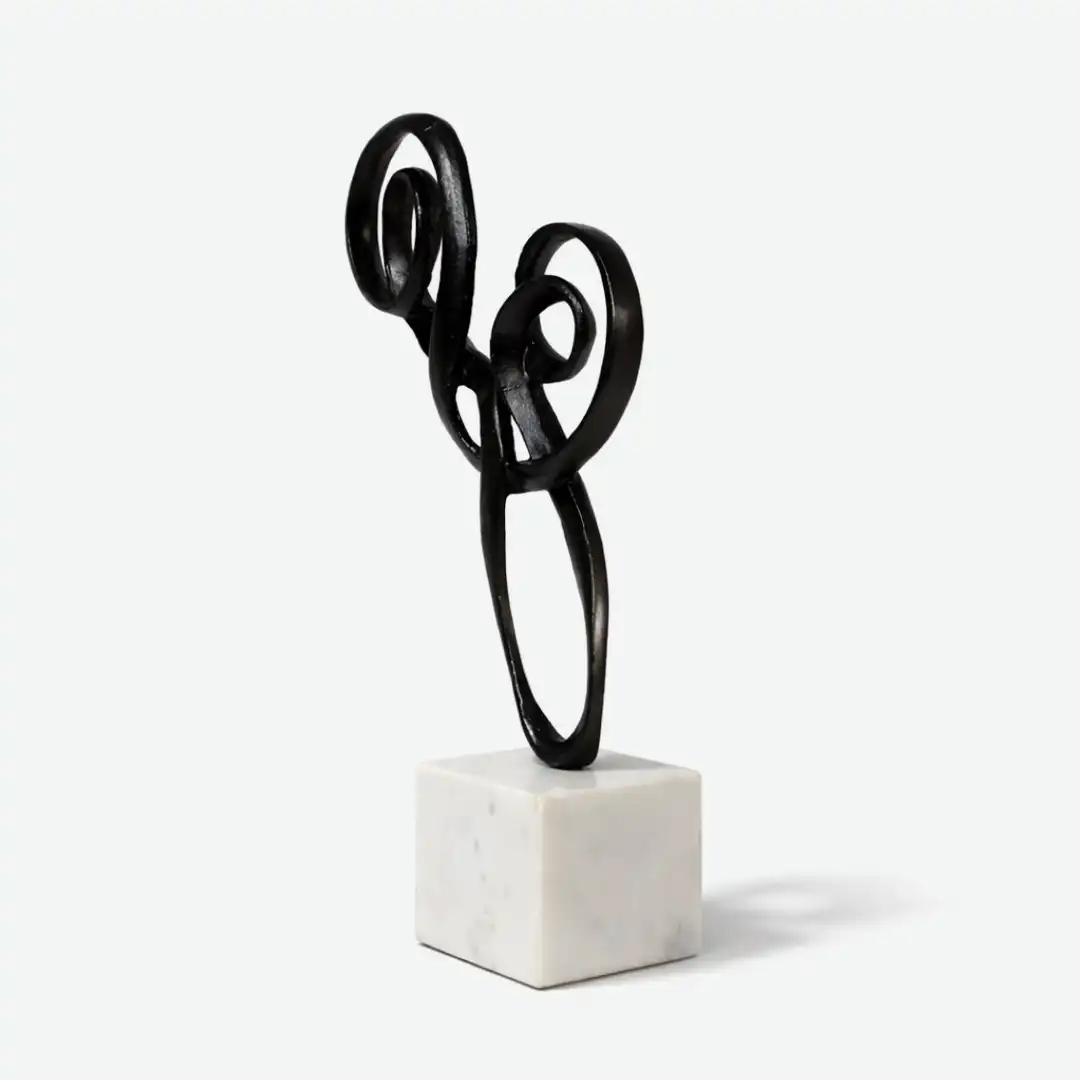 Eternal Flow Art Statue | Abstract Metal Sculpture - Image 4